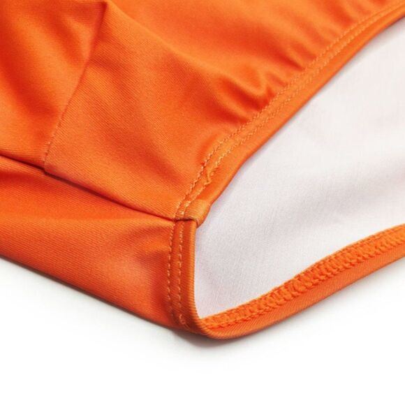 Men's Speedo Orange Stripes flattering fit swim briefs swimwear Size L - Picture 6 of 7